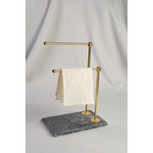 Özbience Doğal Mermer Gümüş Dekoratif Havluluk ve Banyo Düzenleyici