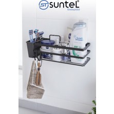 Özbience Iki Gözlü Yapışkanlı Banyo Organizer, Pratik ve Şık Saklama Çözümü