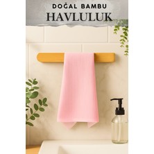 Özbience Pratik Bambu Havluluk, Yapışkanlı ve Vidalı, 30X5 Cm, Kolay Montaj