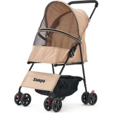 Zampa Aero Ultra Hafif Kedi & Köpek Arabası - Kahverengi 42X69X96 cm