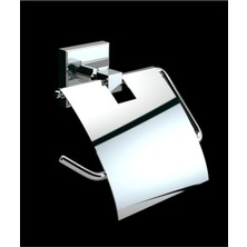 Özbience Şık Kapaklı Tuvalet Kağıtlık, Krom Ayrıntılı, Modern ve Kullanışlı Tasarım