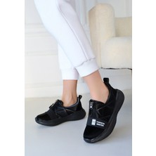 Fresco Scarfs Nikeo Siyah Paraşüt Siyah Tabanlı Spor Ayakkabı