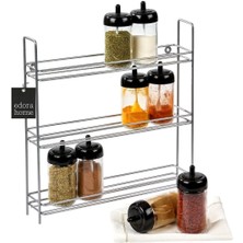 Özbience 3 Katlı Metal Duvara Asılabilir Raf, Baharatlık ve Çocuk Odası Düzenleyici