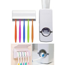 Özbience Pratik Diş Macunu Sıkma Makinesi ve Fırça Tutucu Seti (5'li)