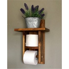 Özbience Şık Ahşap Çok Amaçlı Dekoratif Tuvalet Kağıtlık MODEL38