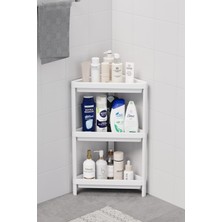 Özbience Şık ve Pratik 3 Katlı Üçgen Köşe Banyo Rafı, Düzenleyici Ünite