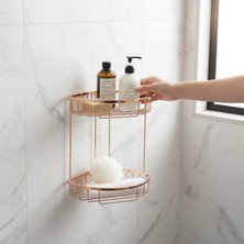 Özbience Bakır Banyo Rafı, Bronz Tasarım, Paslanmaz Pirinç Malzeme, Modern Dekor