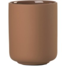 Özbience Terracotta Renkli Diş Fırçası Kupası, 10,3 cm Yüksekliğinde, 8,3 cm Çaplı