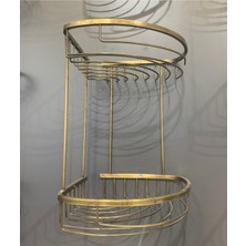 Özbience Paslanmaz Banyo Antik Eskitme Çiftli Köşelik Şampuanlık Seti