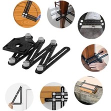 PremiumPort Alüminyum Alaşım Delikli Şablon Cetveli Fayans ve Granit Ölçme Aracı