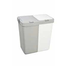 Özbience Motek Çift Gözlü Otomatik Kapaklı Kirli Çamaşır Sepeti