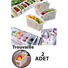 Özbience 2’li Buzdolabı Içi Düzenleyici Sebze Meyve Sepeti Seti