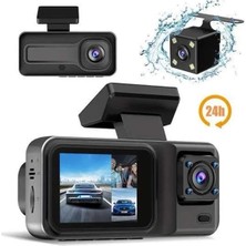 Esranın Dünyası Buğz 1080P 3 Lensli Wifi Araç Içi Kameralı Ekran Dvr Kaydedici Gece Görüşlü