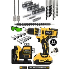 PremiumPort 12V Çift Akülü 12 Köşe 360° Lazer Hizalama ve Vidalama Seti