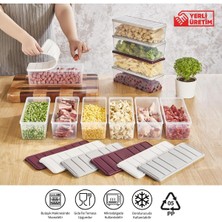 Özbience 4'lü 2l Saklama Kabı Seti, Buzdolabı ve Buzluk Düzenleyici