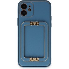 Allians Mavi Renkli Şık ve Koruyucu Telefon Kılıfı, iPhone 12 Uyumlu