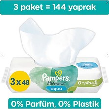 9 Adet Prima Islak Havlu Pampers Aqua Pure 3X48