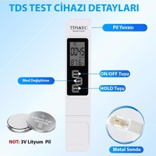 PremiumPort 3'ü 1 Arada Dijital Su Kalitesi ve Sıcaklık Ölçüm Cihazı