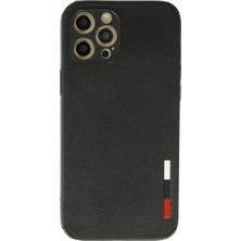 Allians Şık Siyah Loop Deri Silikon Kılıf iPhone 12 Pro Max