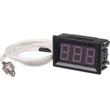 PremiumPort 12V K Tipi M6 Termokupl Dijital Termometre, Yeşil Renkli, Hassas Ölçüm