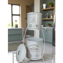 Özbience Iki Katlı Metal Sebze Sepeti, Pratik ve Şık Saklama Çözümü