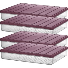 Özbience 4’lü 2,25 Lt. Organizer Buzdolabı ve Buzluk Saklama Kabı Seti