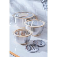 Özbience Pratik ve Şık Karıştırma ve Saklama Kabı Seti, Mutfağınıza Renk Katın