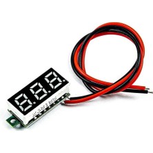 PremiumPort Yeşil Dijital Voltmetre 0.28 Inç 3.5-30V Iki Kablolu Ölçüm Cihazı