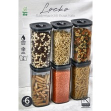 Özbience 6x 2lt Füme Locko Vakumlu Sızdırmaz Saklama Kabı Seti