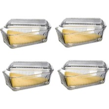 Özbience Pratik ve Şık 4'lü Kahvaltılık Seti, Kapaklı Peynirlikler