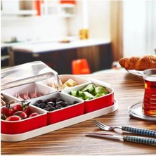 Özbience 6 Bölmeli Kahvaltı Seti, Pratik ve Şık Tasarım, Dayanıklı Malzeme