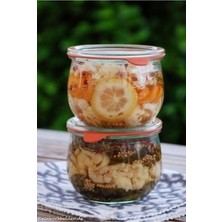 Özbience Çift 580 ml Lale Desenli Kavanoz Seti, Şık ve Kullanışlı Tasarım