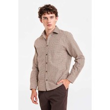 DeFacto %100 Pamuk Regular Fit Flanel Desenli Gömlek G6805AX25WN