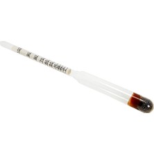 PremiumPort 18 Cm, 0-100°C Ölçüm Alkol Metre, Cam, Kısa Form