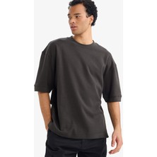 DeFacto Loose Fit Nefes Alabilen Kumaş Tişört B4844AX26SP