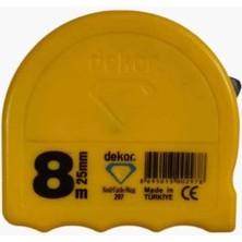 PremiumPort Esnek 8 M x 25 mm Şerit Metre, Dayanıklı ve Kolay Kullanım