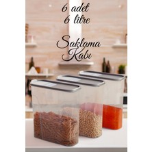 Özbience Şık 6'lı Bakliyat Saklama Kabı Seti, Kiler ve Çeyiz Için Mükemmel Seçim