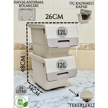 Özbience 2'li Bej Patateslik ve Çok Amaçlı 24L Sepet Seti