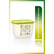 Özbience Yüksek Gövdeli Meyve ve Sebze Saklama Kabı, 1.8 Lt, Limon Renk