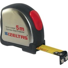 PremiumPort Krom Şerit Metre 5 Metre, Hassas Ölçüm Aracı, Dayanıklı ve Kullanışlı