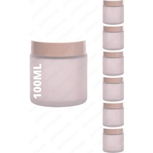 Özbience Buzlu Renk 100ML Cam Krem Kavanoz Seti, Koruma Kapaklı, Şık ve Dayanıklı