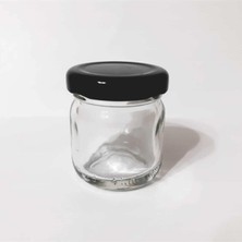 Özbience Mini Cam Kavanoz, Siyah Kapak, 40 Cc, 72'li Paket, Şık ve Kullanışlı