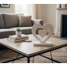 Safir Design Sevgililer Günü Hediyesi Minimalist Kalp Standı - Şık Ev Dekoru - Sevgiyle Dolu Kalp
