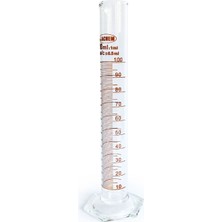 PremiumPort 100ML Cam Mezür Uzun Form, Kırmızı Skala, Hassas Ölçüm Aracı