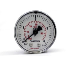 PremiumPort 0-4 Bar 50 mm Panotipi Kuru Manometre G 1/8 Inç, Yüksek Hassasiyetli Ölçüm