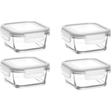 Özbience 4'lü Cam Saklama Kabı Seti, Pratik ve Şık Kahvaltılıklar