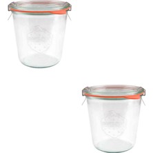 Özbience Cam Saklama Kabı 580 Ml, Bardak Tip, 2'li Set