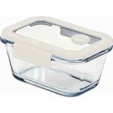 Özbience Şeffaf Cam Saklama Kabı 460 ml Vakumlu, Pratik ve Sağlam Tasarım