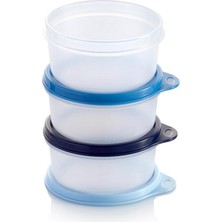 Özbience Beyaz 3'lü Atıştırmalık Kaplar Seti, Sağlıklı ve Pratik Saklama Için