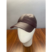 Hamze %100 Kuzu Derisi Günlük Deri Şapka Cap